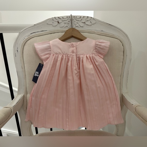 🩰 Baby 24 Month Beautiful Pale Pink Satin Party Dress by Oshkosh NWT - Picture 2 of 6
